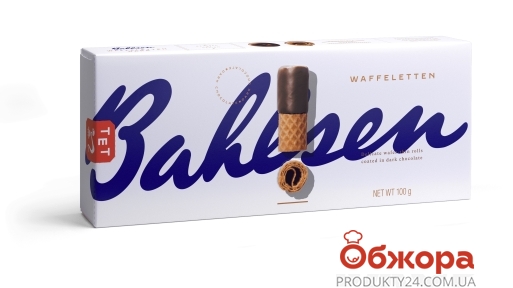 Вафельні рулети  чорний шоколад Bahlsen Waffeletten 100 г – ІМ «Обжора»