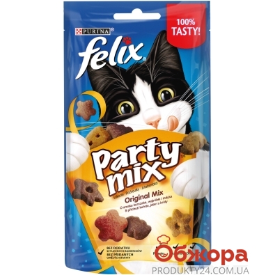 Лакомства для котов Ориджинал Микс Party Mix Felix 60 г – ИМ «Обжора»