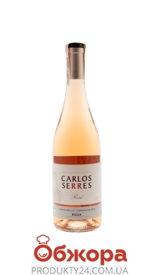 Вино 13,5% рожеве сухе Carlos Serres Tempranillo-Garnacha Rose 0,75 л – ІМ «Обжора»