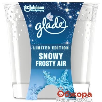 Свечка ароматизированная Glade Snowy Frosty Air – ИМ «Обжора»