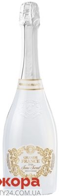 Вино игристое Украинское Гранд Франсе белое полусладкое, 0,75 л – ИМ «Обжора»