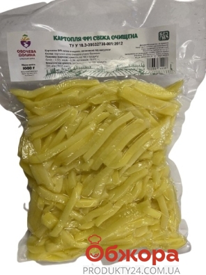 Картофель очищенный мытый нарезанный брусочками (фри), 1 кг – ИМ «Обжора»