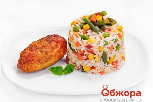 Твой обед №3 - рис с овощами и котлета куриная – ИМ «Обжора»