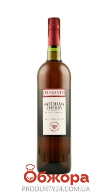 Вино 17% белое полусладкое Херес Elegante Medium Ado 0,75 л – ИМ «Обжора»