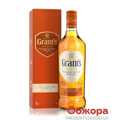 Віскі Грантс Rum Cask 0,7л – ІМ «Обжора»