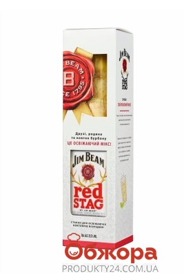 Лікер 32,5%+келих кор Набір Jim Beam Red Stag (Black Cherry) 0,7 л – ІМ «Обжора»