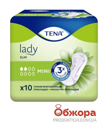 Прокладки Tena Lady Slim Mini женские урологические 10 шт – ИМ «Обжора»