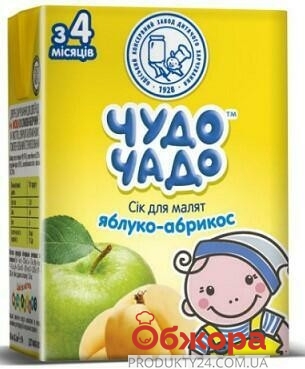 Сік Яблучно-абрикосовий Чудо-Чадо 200 г – ІМ «Обжора»