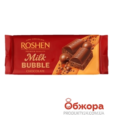 Шоколад "Рошен" (Roshen) пористый молочный, 80 г – ИМ «Обжора»