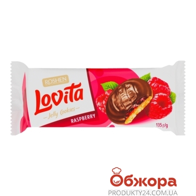 Печенье Roshen 135г Lovita Jelly Cookies вкус малина – ИМ «Обжора»