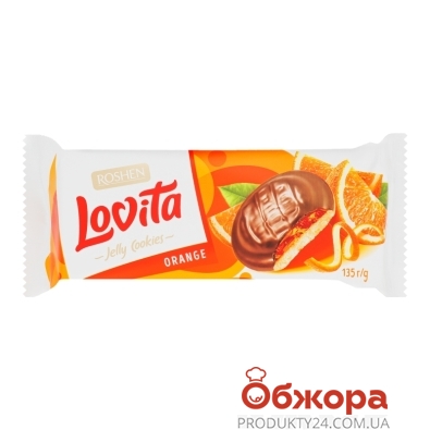 Печенье Roshen 135г Lovita Jelly Cookies вкус апельсина – ИМ «Обжора»