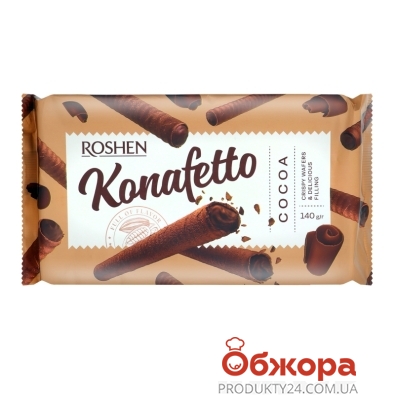 Вафельные трубочки Рошен (Roshen) Канофета какао 140г – ИМ «Обжора»