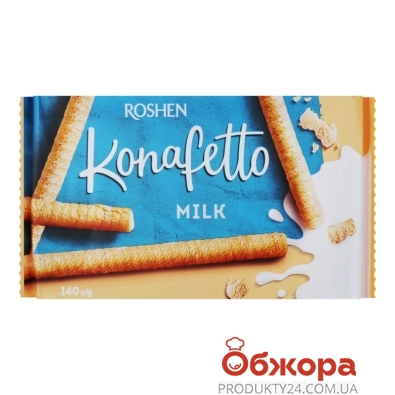 Вафельные трубочки Рошен (Roshen) Konafetto с молочной начинкой 140г – ИМ «Обжора»