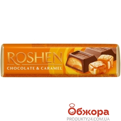 Батончик Рошен (Roshen) молочно-шоколадный карамель, 40 г – ИМ «Обжора»