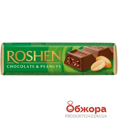 Батончик  молочно шокол. арахісова начинка Roshen 38 г – ІМ «Обжора»