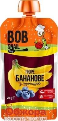 Пюре фруктове Bob Snail 250г Банан-чорниця – ІМ «Обжора»