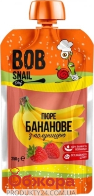 Пюре фруктове Bob Snail 250г Банан-Полуниця – ІМ «Обжора»