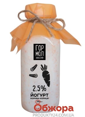 Йогурт Міськмолзавод №1 330г 2,5% Морковь-корица п/бут – ИМ «Обжора»