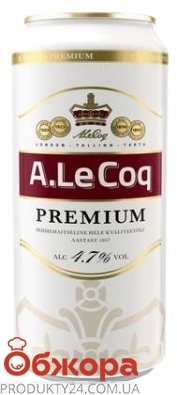Пиво A. Le Coq 0,5л 4.7% Premium з/б – ІМ «Обжора»