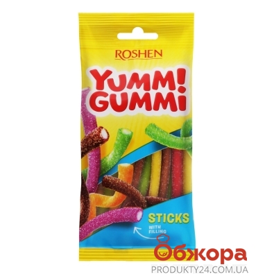 Цукерки желейні Roshen 70г Yummi Gummi fizzy worms – ІМ «Обжора»