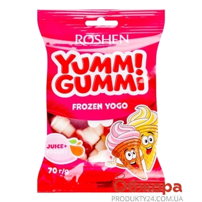 Цукерки желейні Roshen 70г Yummi Gummi Frozen Yogo – ІМ «Обжора»