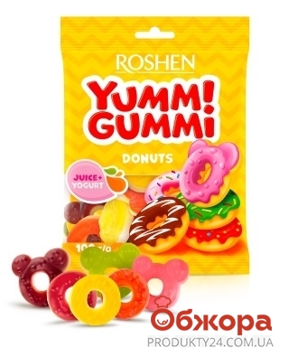 Цукерки желейні Roshen 70г Yummi Gummi Donuts – ІМ «Обжора»