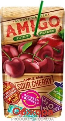 Нектар Amigo 0,2л вишня-яблуко – ІМ «Обжора»