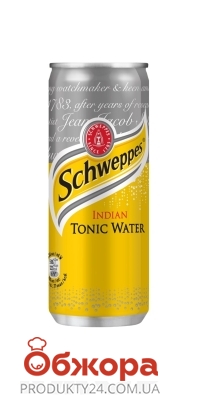 Вода Schweppes 0,25л Индиан-Тоник з/б – ИМ «Обжора»