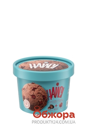 Морозиво Найсі 500г Пломбір шоколадний з вишнею відро – ІМ «Обжора»