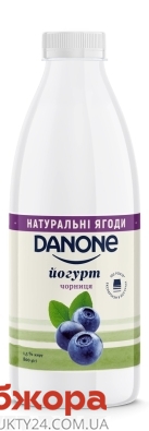Йогурт Черника Danone 1,5% 800 г – ИМ «Обжора»