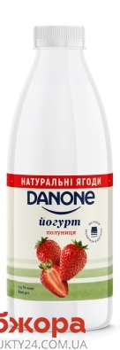 Йогурт Данон 1,5% 800гр полуниця п/бут – ІМ «Обжора»