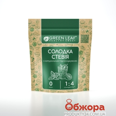 Стевия сладкая Green Leaf 100г 1:4 с натуральным подсластителем – ИМ «Обжора»