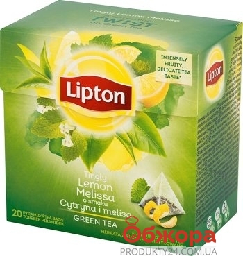 Чай Ліптон 20п зелений lemon melissa – ІМ «Обжора»
