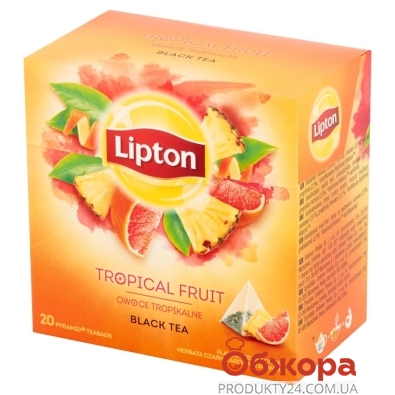 Чай Ліптон 20 п пірам Tropical Fruit – ІМ «Обжора»