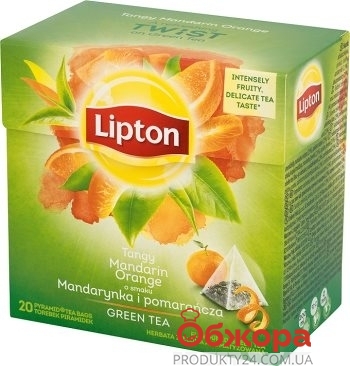 Чай Ліптон 20п зелений mand orange – ІМ «Обжора»
