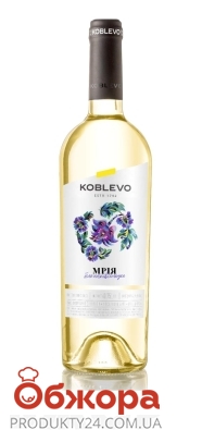 Вино Koblevo 0,75л Бордо Мрия белое полусладкое – ИМ «Обжора»