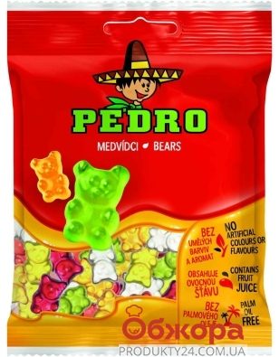 Жувальні цукерки Pedro 80г ведмежата – ІМ «Обжора»
