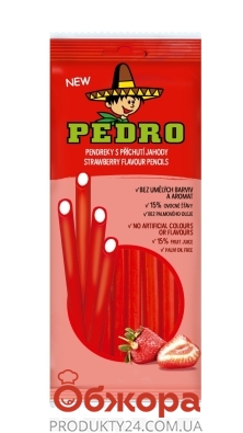 Жувальні цукерки Pedro 80г олівці полуниця – ИМ «Обжора»