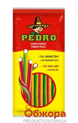 Жевательные конфеты Pedro 80г карандаши радуга – ИМ «Обжора»
