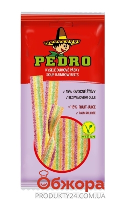 Жувальні цукерки Pedro 80г ременці веселка – ІМ «Обжора»