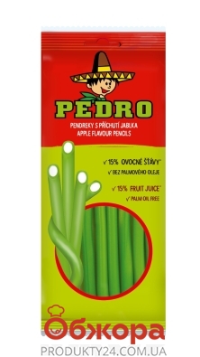 Жевательные конфеты Pedro 80г олівці яблуко – ИМ «Обжора»
