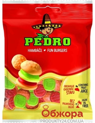 Жевательные конфеты Pedro 80г веселые бургеры – ИМ «Обжора»