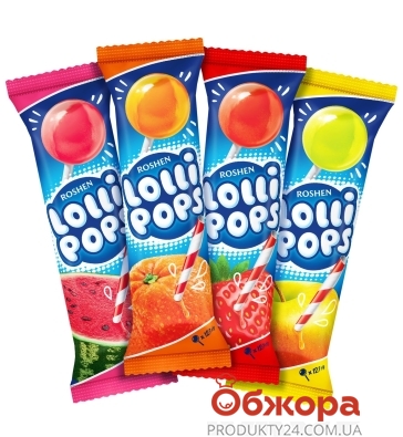 Цукерки Roshen 12,7г карамель LolliPops фруктово-ягідний смак – ІМ «Обжора»