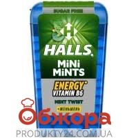 Конфеты Halls мини минтс 12,5г со вкусом мяты с витамином В – ИМ «Обжора»