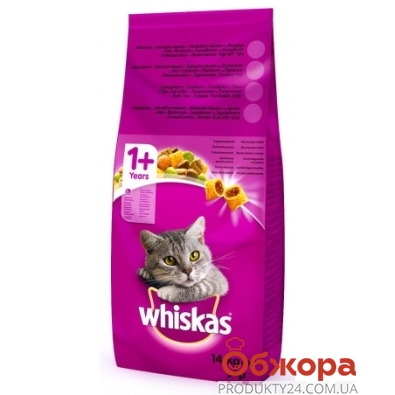Корм Whiskas для взрослых котов с говядиной вес – ИМ «Обжора»