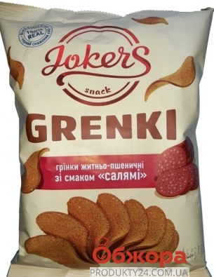 Сухарики JokerS ржано-пшеничные 80г вкус салями – ИМ «Обжора»