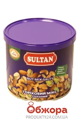 Горішки Sultan 120г горіховий мікс солоний з/б – ІМ «Обжора»