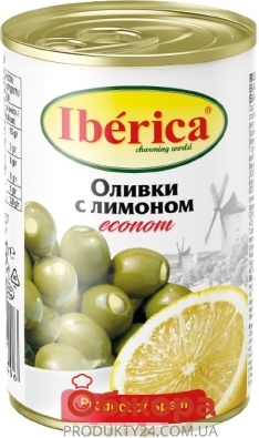 *Оливки Iberica 280г з лимоном з/б – ІМ «Обжора»