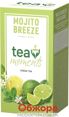 Чай Tea Moments 1,6г*25пак Мохіто бриз зелений – ІМ «Обжора»