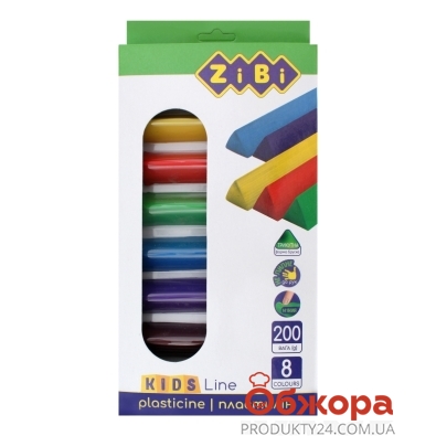 Пластилін Zibi 200г Kids Line 8 кольорів – ІМ «Обжора»